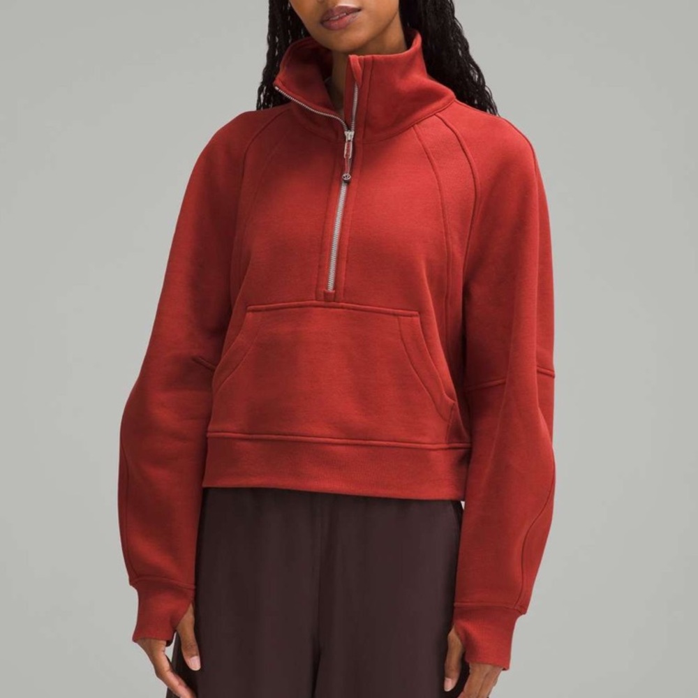 Lululemon Scuba Oversized Funnel-Neck Half Zip Size XS/S - Terra Orange